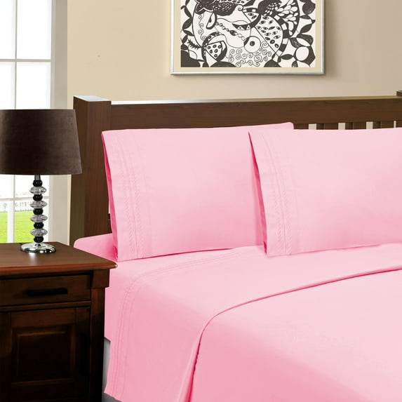 Superior Microfiber,Wrinkle Resistant Sheet Set with Infinity Embroidery