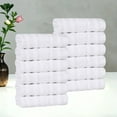 thumbnail image 1 of Superior Mika Smart Twist Cotton Medium Weight Face Towels Washcloths, Set of 12, White, 1 of 10