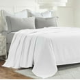thumbnail image 1 of Superior Milan Cotton Textured Striped Woven Blanket, King, White, 1 of 10