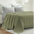 thumbnail image 1 of Superior Milan Cotton Textured Striped Woven Blanket, Twin, Sage, 1 of 10