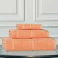 thumbnail image 1 of Superior Mile Smart Twist Cotton Medium Weight 3 Piece Towel Set, Peach, 1 of 10