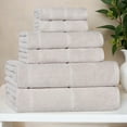 thumbnail image 1 of Superior Mile Smart Twist Cotton Medium Weight 6 Piece Towel Set, Silver, 1 of 10