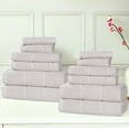 thumbnail image 1 of Superior Milo Smart Twist Cotton Medium Weight 12 Piece Towel Set, Silver, 1 of 10