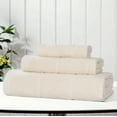 thumbnail image 1 of Superior Milo Smart Twist Cotton Medium Weight 3 Piece Towel Set, Ivory, 1 of 10
