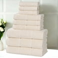 thumbnail image 1 of Superior Milo Smart Twist Cotton Medium Weight 9 Piece Towel Set, Ivory, 1 of 10