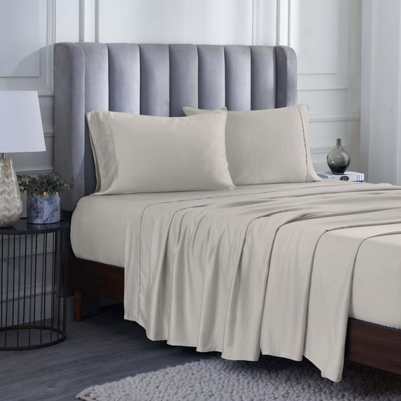 Superior Modal From Beechwood 400TC Sheet Set, Queen, Gray