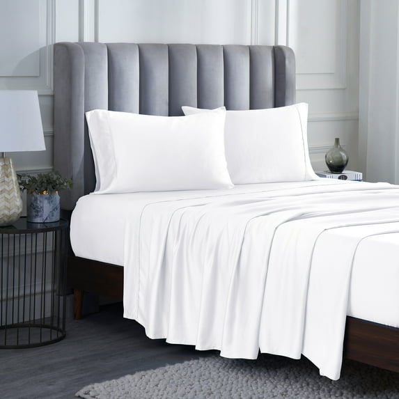 Superior Modal From Beechwood 400TC Sheet Set, California King, White