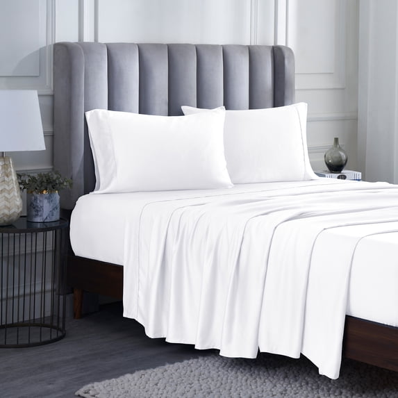 Superior Modal From Beechwood 400TC Sheet Set, Queen, White