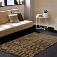 thumbnail image 1 of Superior Modern Abstract Wavy 3’ x 5’ Low-Pile Indoor  Area Rug, Brown, 1 of 4