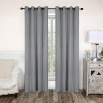Superior Modern Blackout Curtain Set of 2 Panels, 52" x 108", Silver