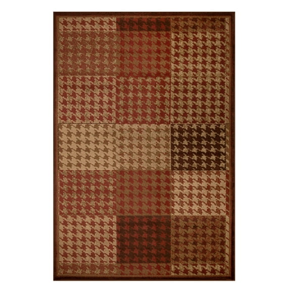 Superior Modern, Contemporary, Traditional Checkered Geometric Border Area Rug, 8' x 10'