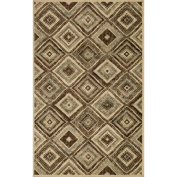 Superior Modern, Farmhouse, Rustic, Traditional Geometric Diamond Area Rug, 8' x 10'