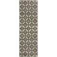 thumbnail image 1 of Superior Modern Geometric Art-Deco Trellis Power-Loomed Indoor Runner Rug, Gray, 2' 7" x 8', 1 of 5