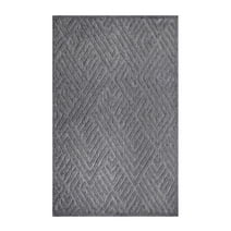 Superior Modern Geometric Indoor/Outdoor Area Rug, Grey, 6' x 8' 10"