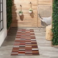 thumbnail image 1 of Superior Modern Striped Block Indoor Outdoor Area Rug, 2' 7" x 6', Grey, 1 of 8