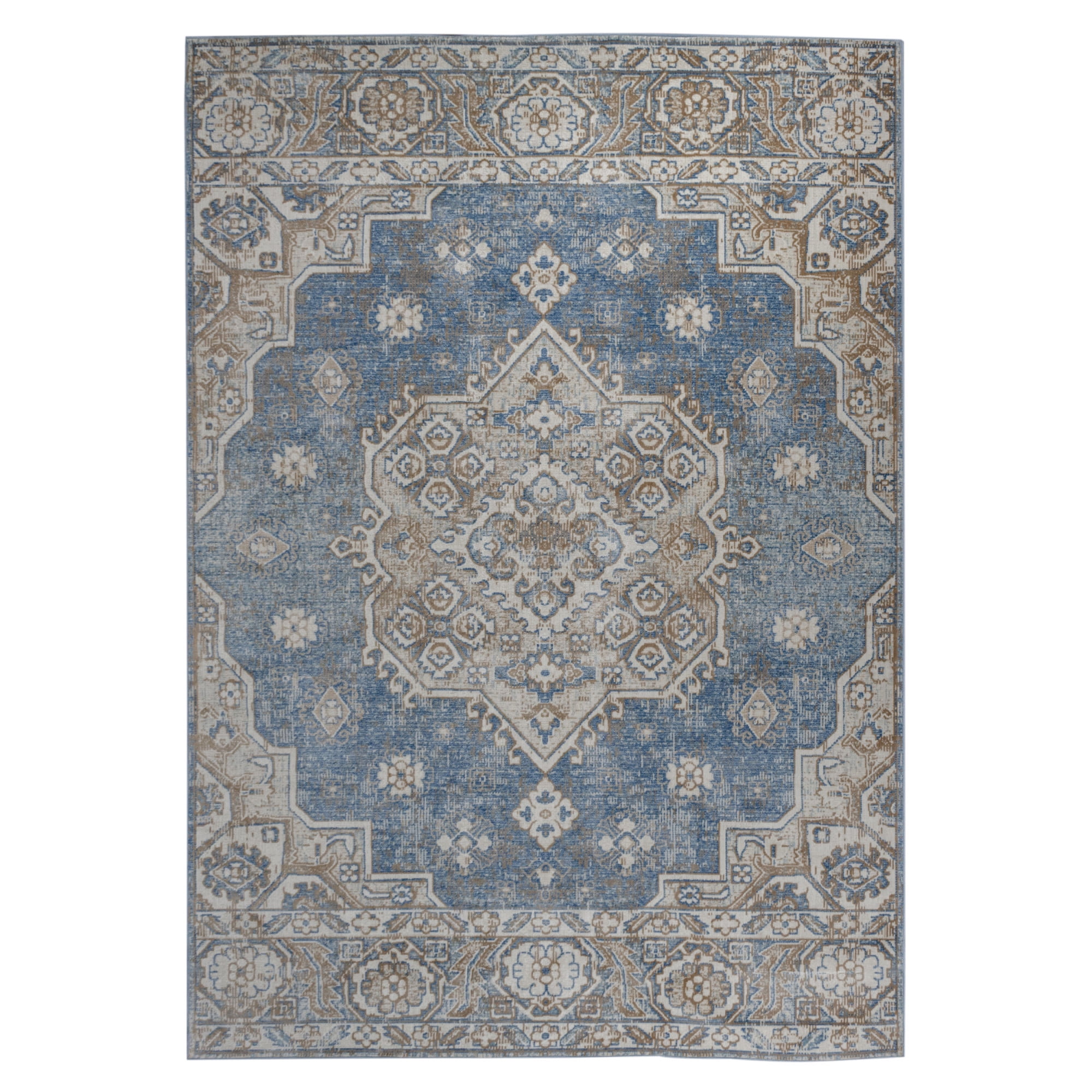 Superior Modern/Transitional Medallion/Floral Area Rug, 54 in x 78 in