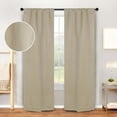 thumbnail image 1 of Superior Zuri Blackout Curtains, Rod Pocket, Set of 2, 26" X 84", Ivory, 1 of 5