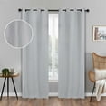 thumbnail image 1 of Superior Zuri Blackout Curtains, Grommet Header, Set of 2, 52" X 108", Platinum, 1 of 5