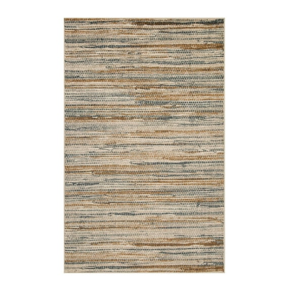 Superior Montauk Striped Pastel Indoor Area Rug, 4' x 6', Gold
