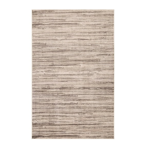 Superior Montauk Striped Pastel Indoor Area Rug, 4' x 6', Grey