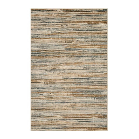 Superior Montauk Striped Pastel Indoor Area Rug, 7' x 9', Gold