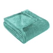 Superior Monticello Solid Microfiber Fleece Blanket, King, Turquoise