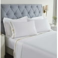 thumbnail image 1 of Superior Moonlawn Embroidered Cotton Bed Sheet Set, California King, White/Gold, 1 of 10