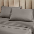 thumbnail image 1 of Superior Motley Solid 1200-Thread Count Cotton-Blend Pillowcase Set, Standard, Gray, 1 of 4
