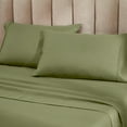 thumbnail image 1 of Superior Motley Solid 1200-Thread Count Cotton-Blend Pillowcase Set, Standard, Sage, 1 of 4