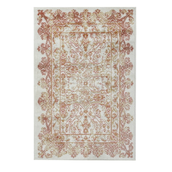 Superior Myel Classic Medallion Indoor Runner Rug, 2'7"x8', Mulberry