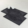 thumbnail image 1 of Superior Myra Medallion Washable Bath Rug, Set of 2, Large, Charcoal, 1 of 12