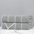 thumbnail image 1 of Superior Naples Viscose Cotton Blend Medium Weight Bath Towels, Set of 2, Charcoal, 1 of 11