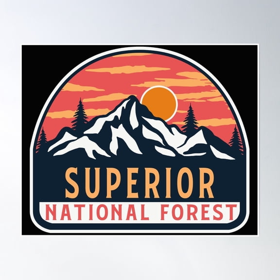 Superior National Forest Poster Wall Art, Modern Wall Decor, 8x12 UNFRAMED