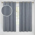 thumbnail image 1 of Superior Neal 100% Blackout Curtains Set of 2, Grommet Curtain Pannel Pair, Grney, 52"W x 63"L, 1 of 12