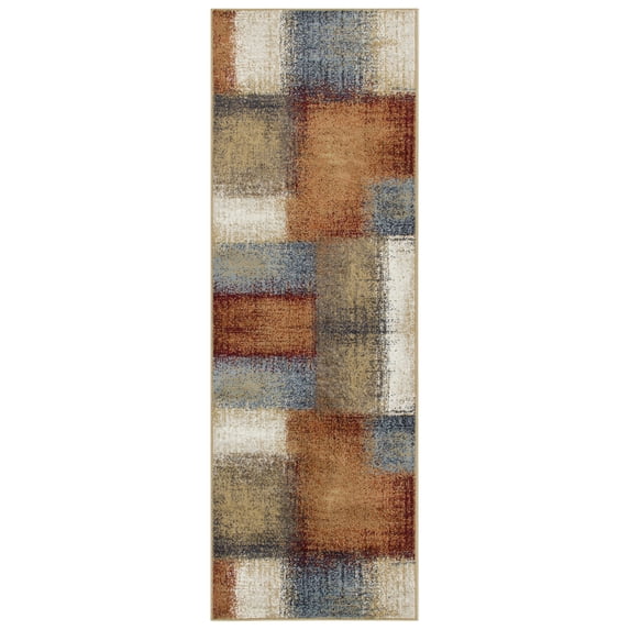 Superior Nilaya Modern Geometric Indoor Runner Rug, Camel, 2' 6" x 8'