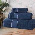 thumbnail image 1 of Superior Niles Egypt Produced Giza Cotton 3 Piece Towel Set, Navy Blue, 1 of 14