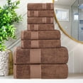 thumbnail image 1 of Superior Niles Egypt Produced Giza Cotton 8 Piece Towel Set, Chocolate, 1 of 14