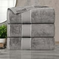 thumbnail image 1 of Superior Niles Egypt Produced Giza Cotton Bath Towel Set of 3 , Charcoal, 1 of 14