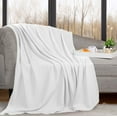 thumbnail image 1 of Superior Nobel Cotton Textured Chevron Woven Blanket, Non-Standard (Throw), White, 1 of 9