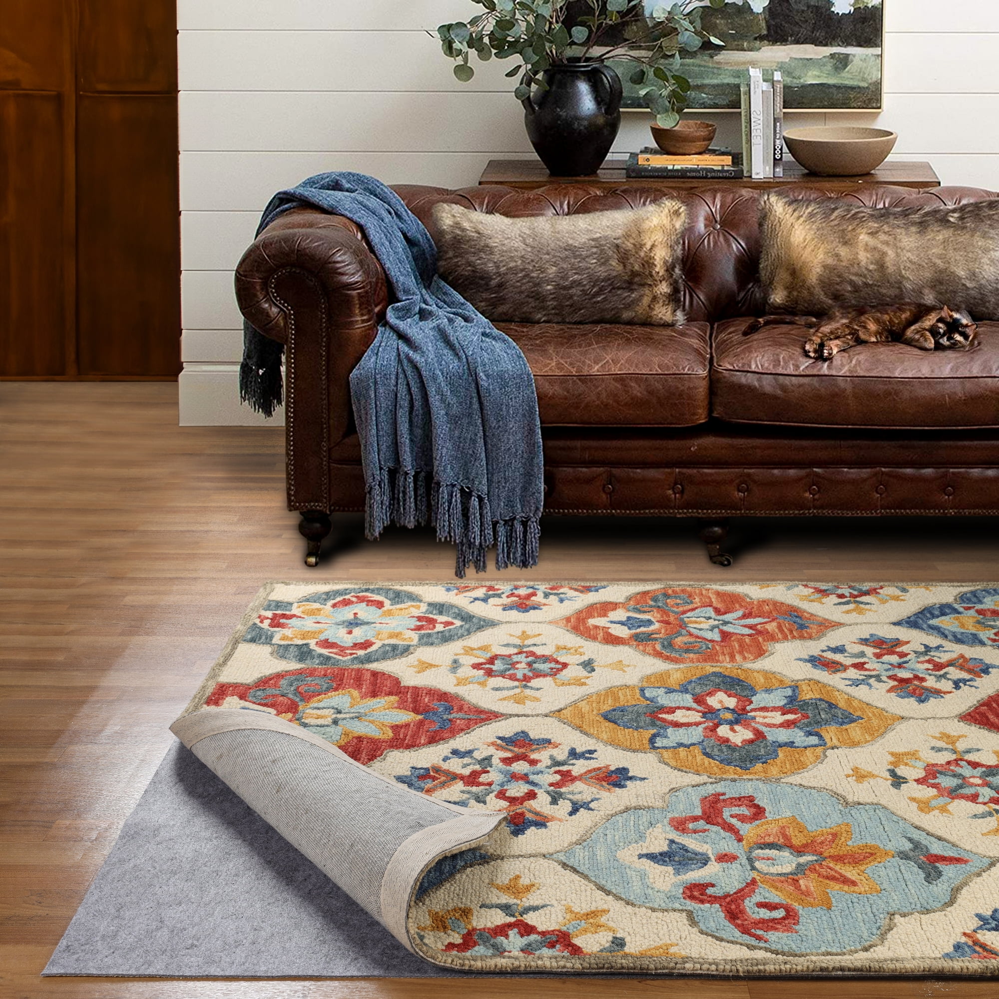 RUGPADUSA Superior-Lock Non-Slip Rug Pad - 2'x12', 1/4" Thick Felt + Rubber For Hardwood Floors