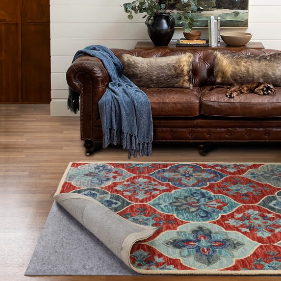 Superior Non-Slip Felt Rubber Indoor Area Rug Pad With Coating, 8' x 10'
