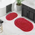 thumbnail image 1 of Superior Non-Slip Washable Bath Rug Set, 20" x 30", 24" x 36", Burgundy, 1 of 11