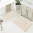 thumbnail image 1 of Superior Non-Slip Washable Bath Rug Set, 20" x 30", 24" x 36", Ivory, 1 of 13