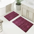 thumbnail image 1 of Superior Non-Slip Washable Bath Rug Set, 20" x 30", 24" x 36", Plum, 1 of 13
