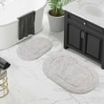 thumbnail image 1 of Superior Non-Slip Washable Bath Rug Set, 20" x 30", 24" x 36", Silver, 1 of 11