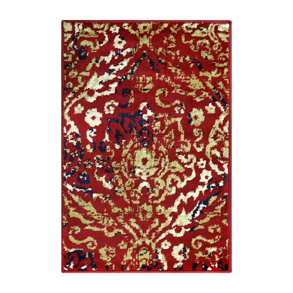 Superior Northman Floral Vintage Indoor Area Rug, Red, 2' x 3'