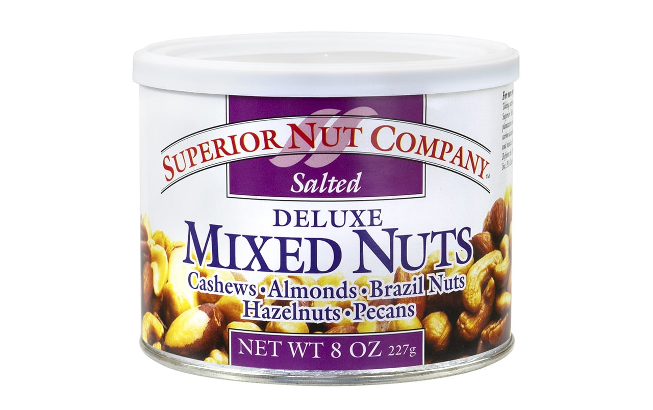 Superior Nut Salted Deluxe Mixed Nuts, 8 oz, 12 Count
