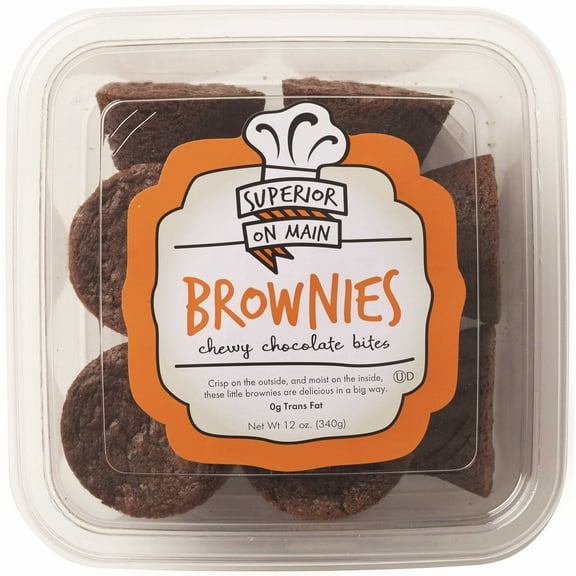 Superior On Main Chewy Chocolate Brownie Bites - Multi Pack, 12 Ounce -- 18 per case.