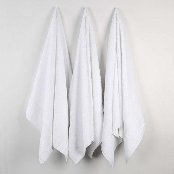 Superior Oregon Organic Cotton Solid Bath Towel, Set of 3, White