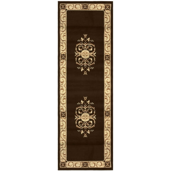 Superior Oversized Medallion Indoor Area Rug, 2' 7" x 6', Coffee
